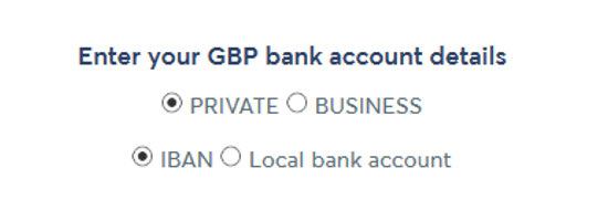 bank account