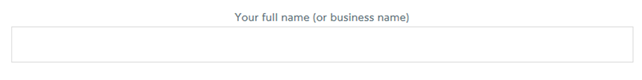 full name or business name